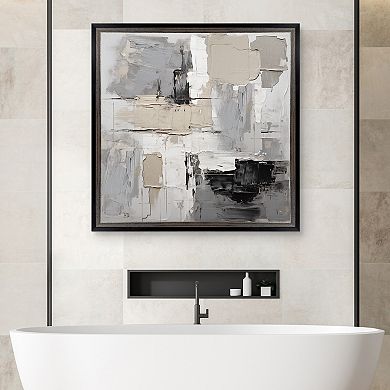 Masterpiece Muted II Abstract Framed Canvas Wall Art