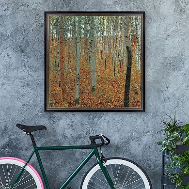 Masterpiece Forest of Beech Trees Framed Canvas Wall Art