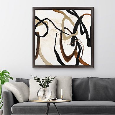 Masterpiece Once Again Abstract Framed Canvas Wall Art