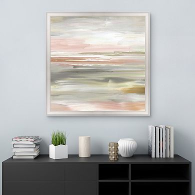 Masterpiece Sunset Tide II Abstract Framed Canvas Wall Art