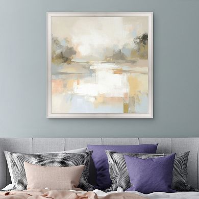 Masterpiece Misty Horizon II Abstract Framed Canvas Wall Art