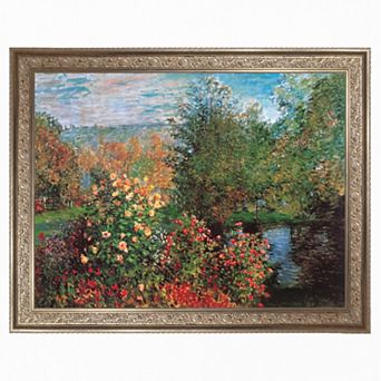 Masterpiece Corner of the Garden at Montgeron by Claude Monet Framed Canvas Wall Art