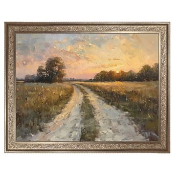 Masterpiece Country Roads Framed Canvas Wall Art
