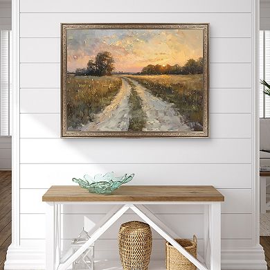 Masterpiece Country Roads Framed Canvas Wall Art