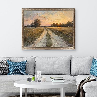 Masterpiece Country Roads Framed Canvas Wall Art