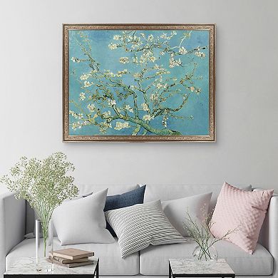 Masterpiece Almond Blossoms by Vincent Van Gogh Framed Canvas Wall Art