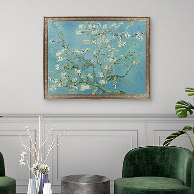 Masterpiece Almond Blossoms by Vincent Van Gogh Framed Canvas Wall Art