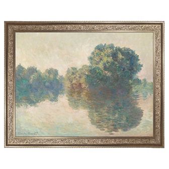 Masterpiece The Seine at Giverny by Claude Monet Framed Canvas Wall Art