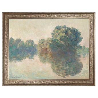 Masterpiece The Seine at Giverny by Claude Monet Framed Canvas Wall Art