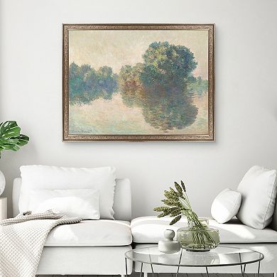 Masterpiece The Seine at Giverny by Claude Monet Framed Canvas Wall Art
