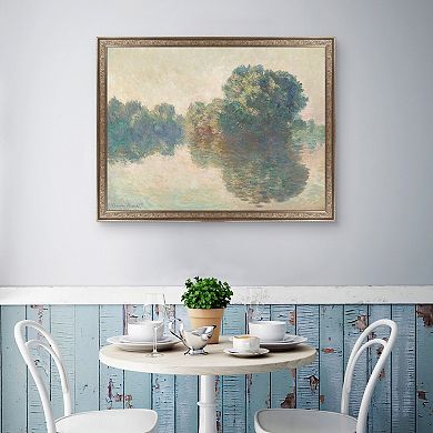 Masterpiece The Seine at Giverny by Claude Monet Framed Canvas Wall Art