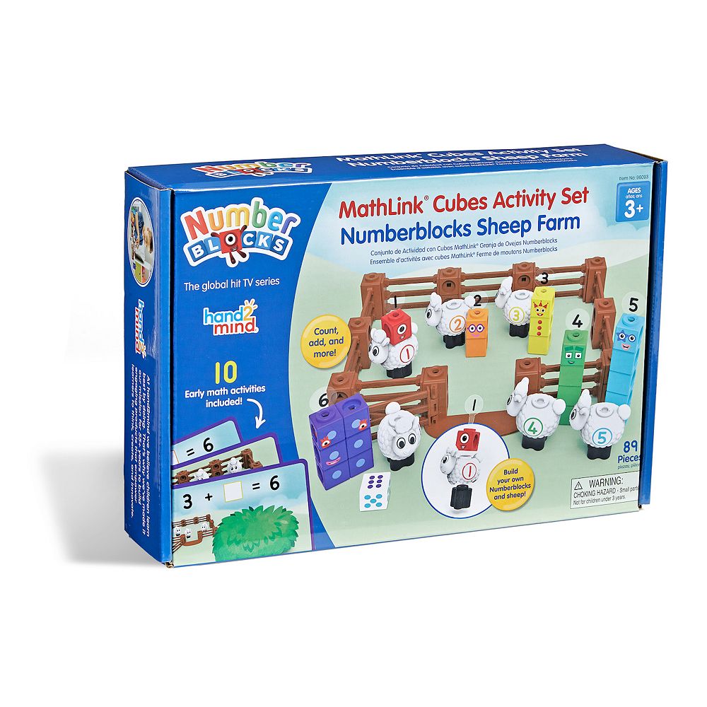 Numberblocks MathLink Cubes Sheep Counting Set - Educational Farm Math Game For Kids Ages 3-6
