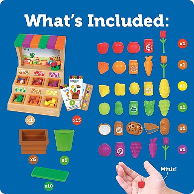 Learning Resources Mini Farmstand Sorting 63-pc. Educational Toy Set