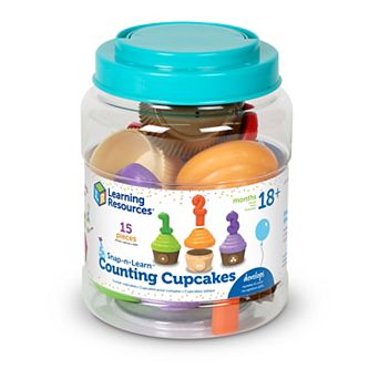 Learning Resources 15 pc Snap-n-Learn Counting Cupcakes Set