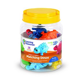 Learning Resources 18 pc Snap-n-Learn Matching Dinos Set