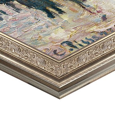 Boulevard Montmartre by Camille Pissarro Framed Canvas Wall Art