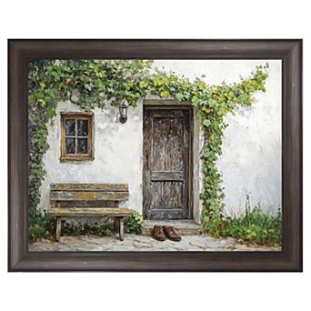 Masterpiece Green Vines and Boots II Framed Canvas Wall Art