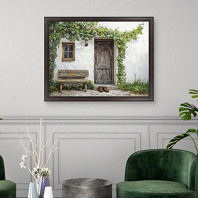 Masterpiece Green Vines and Boots II Framed Canvas Wall Art