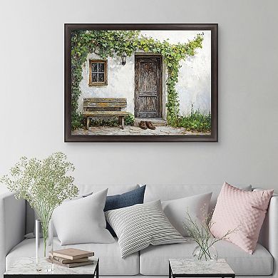 Masterpiece Green Vines and Boots II Framed Canvas Wall Art