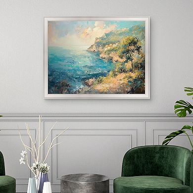 Masterpiece Vibrant Seaside I Framed Canvas Wall Art