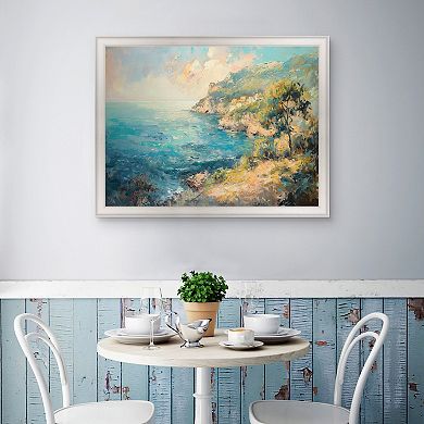 Masterpiece Vibrant Seaside I Framed Canvas Wall Art