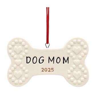 St. Nicholas Square® Dog Mom 2025 Ceramic Christmas Ornament