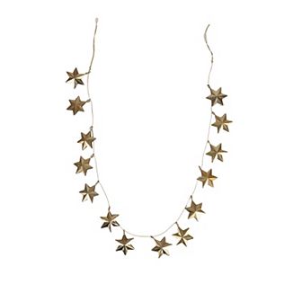 St. Nicholas Square® Gold Finish Metal Star Garland