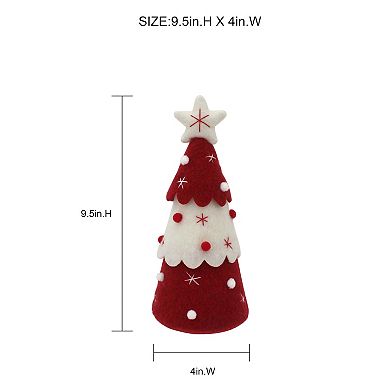 St. Nicholas Square® Felt Embroidery Tree Table Decor