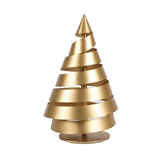 St. Nicholas Square® Gold Finish Metal Swirl Christmas Tree Table Decor