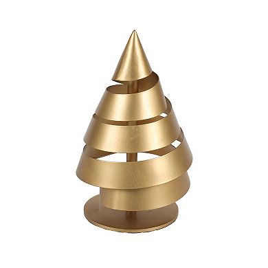 St. Nicholas Square® Gold Finish Metal Swirl Christmas Tree Table Decor