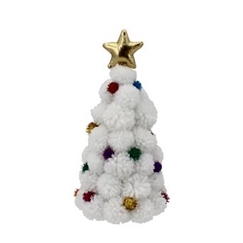 St. Nicholas Square® Plush Pom Pom Multi Tree Table Decor