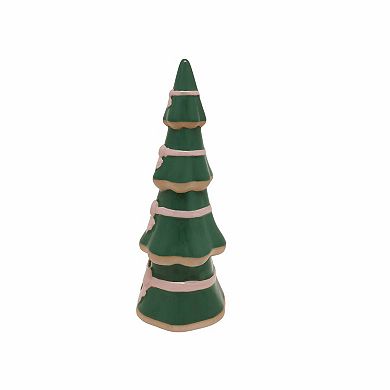 St. Nicholas Square Ceramic Tree with Bows Table Decor