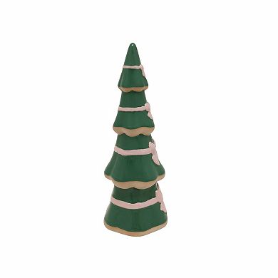 St. Nicholas Square Ceramic Tree with Bows Table Decor