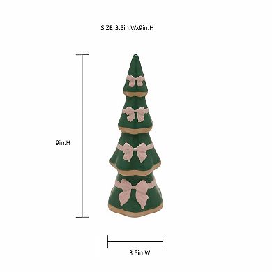 St. Nicholas Square Ceramic Tree with Bows Table Decor