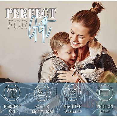 Elegant Comfort Religious Flannel Fleece Throw Blanket - Velvet Feel, 50 X 70 Inches.