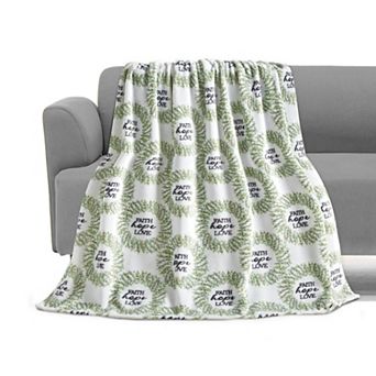 Elegant Comfort Religious Flannel Fleece Throw Blanket - Velvet Feel, 50 X 70 in
