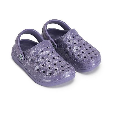 Joybees Varsity Glitter Design Toddler & Little Kids Slip-On Clogs