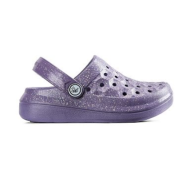 Joybees Varsity Glitter Design Toddler & Little Kids Slip-On Clogs