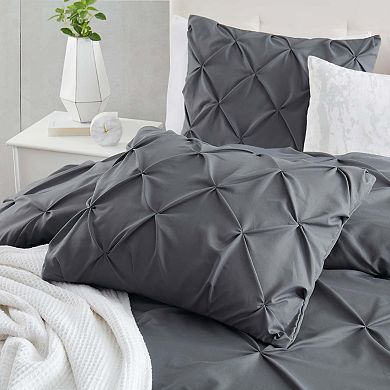 Nestl 3 Piece Pinch Pleat Duvet Cover Set