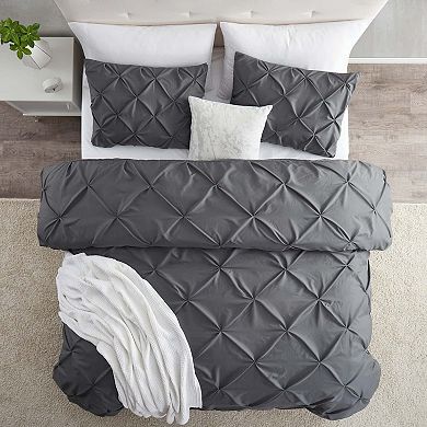 Nestl 3 Piece Pinch Pleat Duvet Cover Set