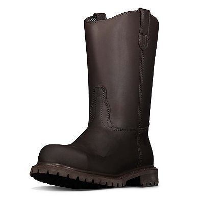 10” Wellington Steel Toe Work Boots for Men Electrical Hazard Oil and Slip Resistant