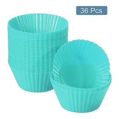 36Pcs Silicone Cupcake Liners, Non-Stick Baking Cups, for Cooking Eggs, Baking Muffins