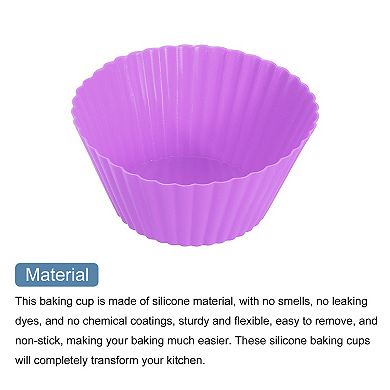 42Pcs Silicone Cupcake Liners, Non-Stick Baking Cups, for Cooking Eggs, Baking Muffins