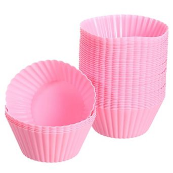 42 pc Silicone Cupcake Liners, Non-Stick Baking Cups, for Cooking Eggs, Baking Muffins