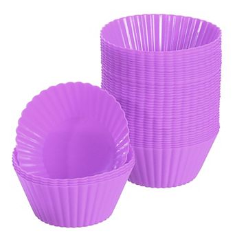 42 pc Silicone Cupcake Liners, Non-Stick Baking Cups, for Cooking Eggs, Baking Muffins