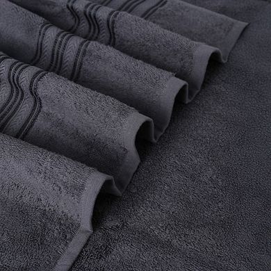 6-Piece 100% Cotton Plush Towel Set 2 Bath, 2 Hand & 2 Washcloths 650 GSM Absorbent Towels