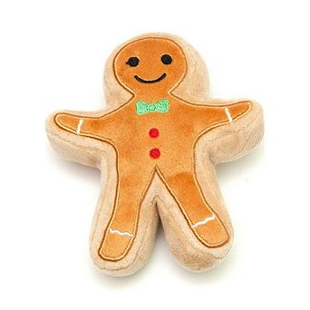 Midlee Christmas Sugar Cookie Plush Dog Toy (gingerbread Man)