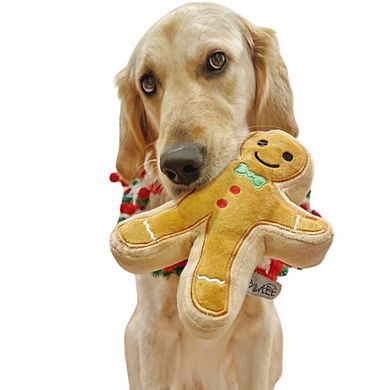 Midlee Christmas Sugar Cookie Plush Dog Toy (gingerbread Man)