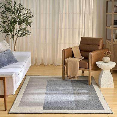 Nourison Copenhagen Mid-Century Modern Flatwoven Wool Indoor Area Rug