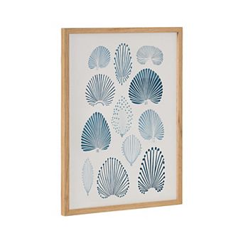 Gallery Abstract Coastal Blue Coral Print by The Creative Bunch Studio